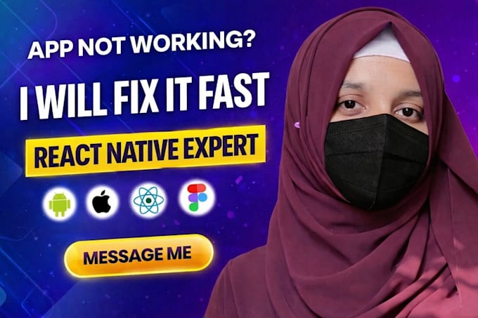 fix react native bugs, errors, crashes, UI issues
