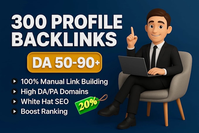 provide 300 profile backlinks to boost ranking
