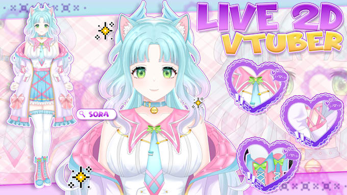 draw and rigging live2d vtuber model