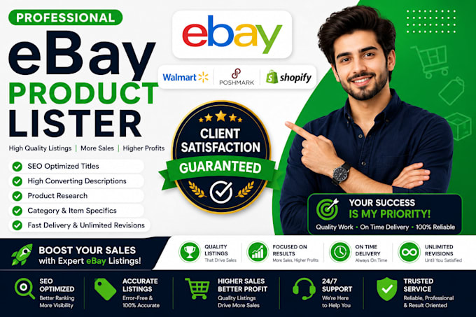 be your professional ebay product lister, SEO optimizer, store manager