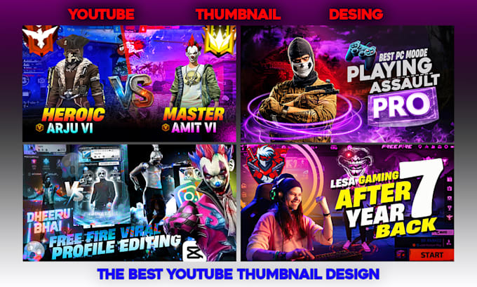 create  youtube thumbnails design