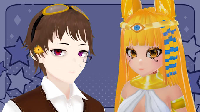 create a custom 3d character model for vtuber, vroid, anime