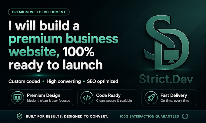 build a premium business website or store ready to launch