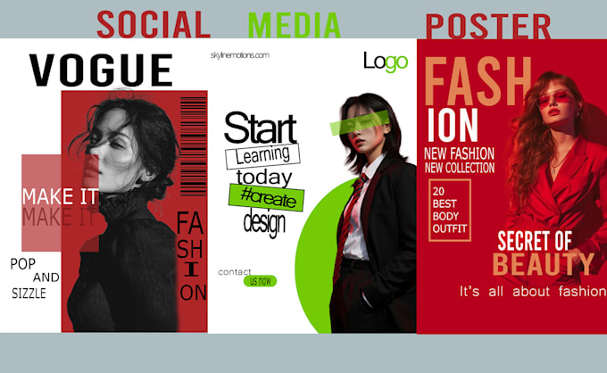 design eye catching social media posters