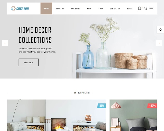 design home decor wordpress website