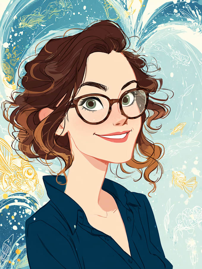 create a disney cartoon illustration