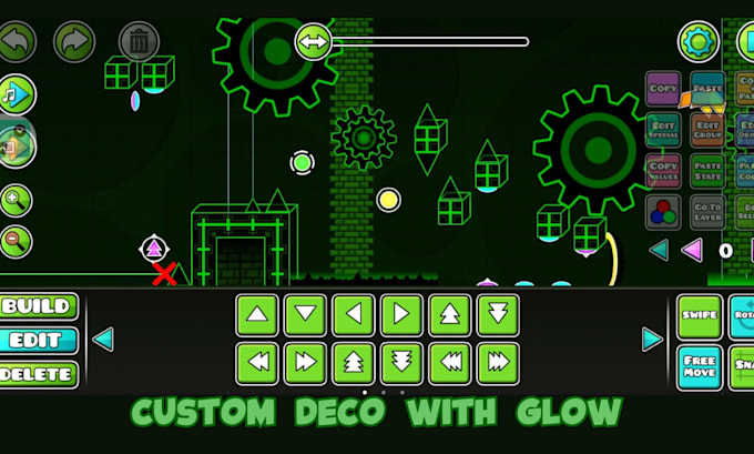 Build geometry dash layout deco add glow to your gameplay by Pablo_torr ...