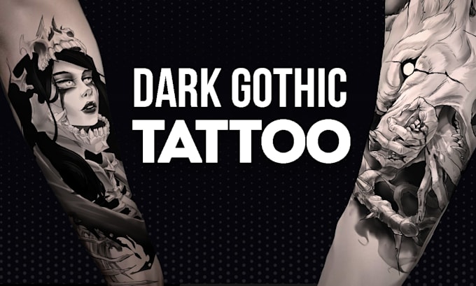 design a dark gothic tattoo for you