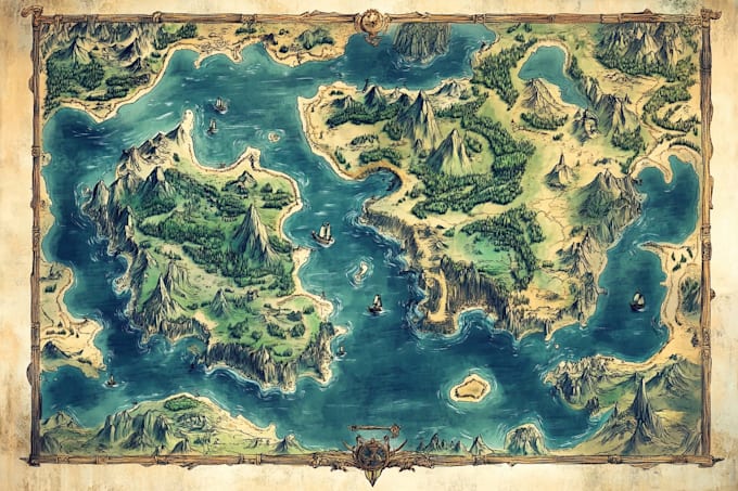 make event, tourist, and fantasy map illustration