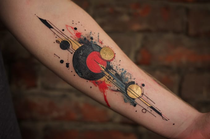 custom an abstract black tattoo design