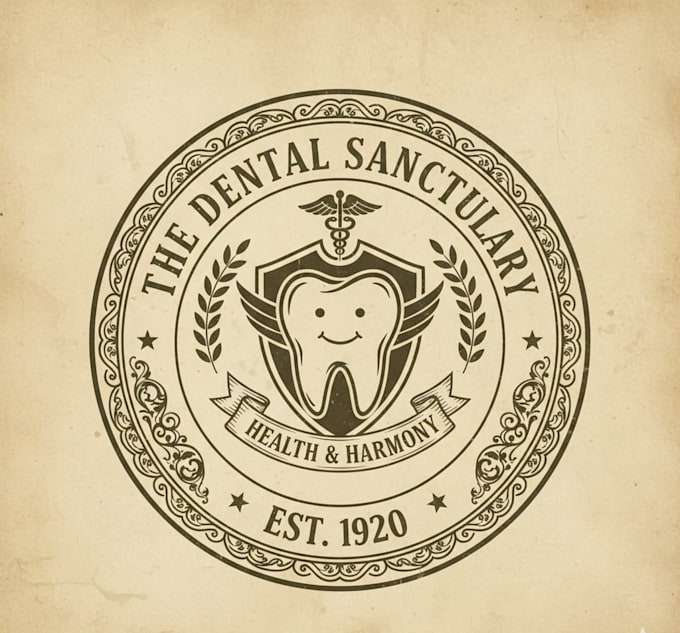design a unique vintage dental logo for your practice