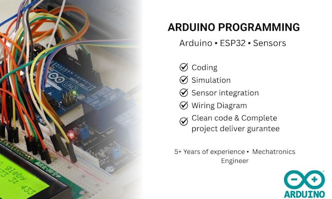 do arduino, esp32 coding, sensors integration and projects