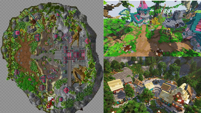 build minecraft maps, structures, lobbies spawns for java and bedrock