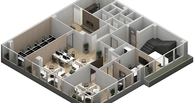 create 3d floor plans for home, office, or commercial spaces