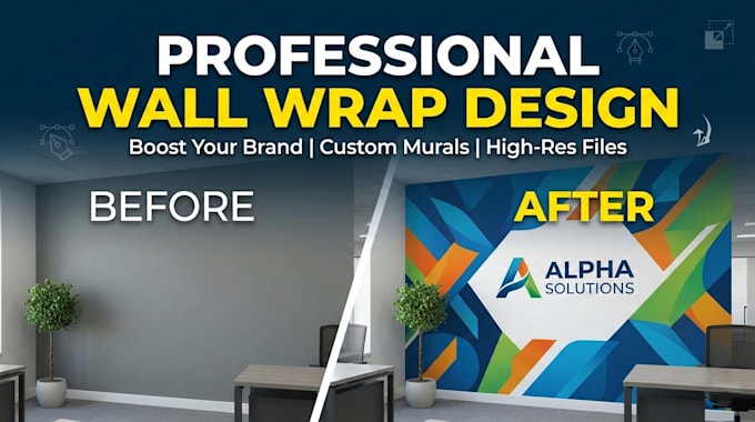 design a unique wall wrap, window graphics, door wrap, shopfront wrap design