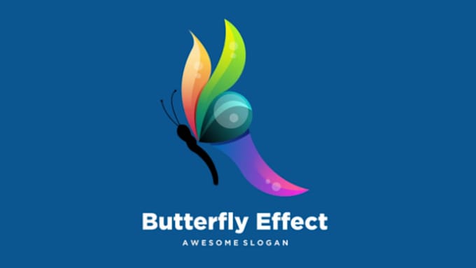 do a awesome butterfly logo with free source file