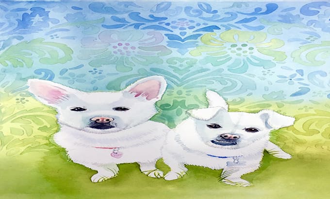 design a custom disney pet portrait illustration