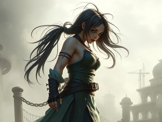 paint semi realistic fantasy art
