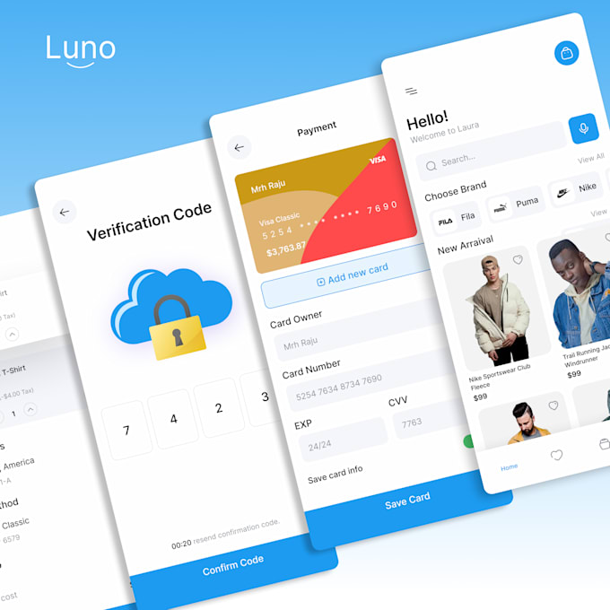 design mobile app UI UX in figma with clickable prototype