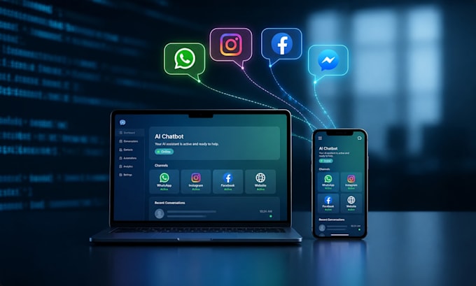 build an ai chatbot for whatsapp, instagram, facebook and website