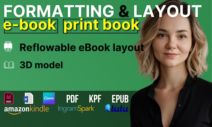 format and layout design print books, ebooks for KDP and others