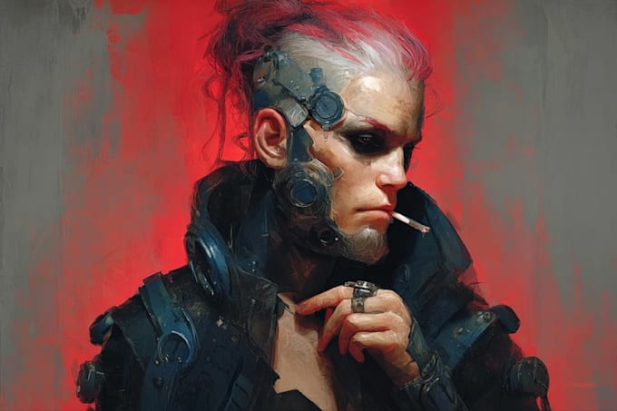 design stunning sci fi portrait art