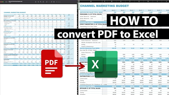 convert pdf to excel and word to excel