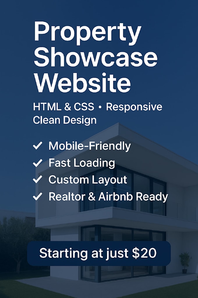 create a responsive real estate property showcase website using HTML and CSS