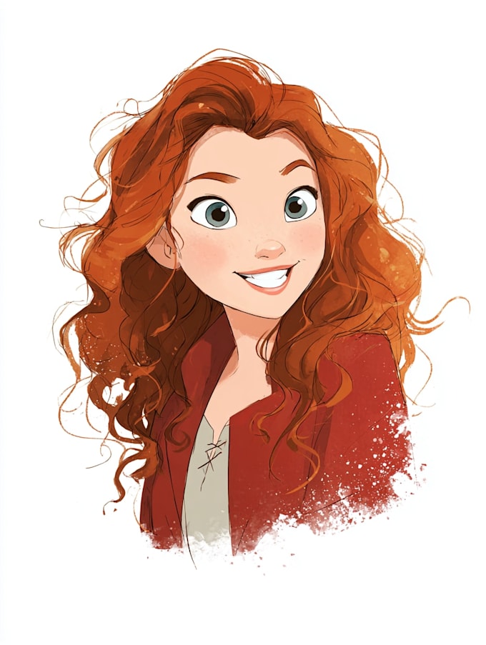create a disney cartoon illustration