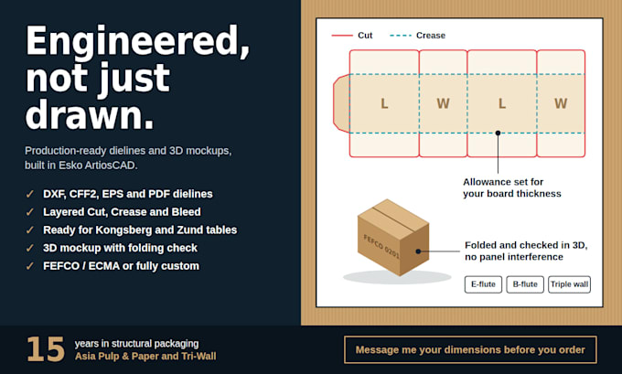 create production ready custom box dielines and 3d mockups