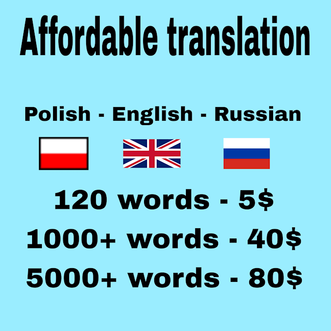 translate russian, english, polish texts