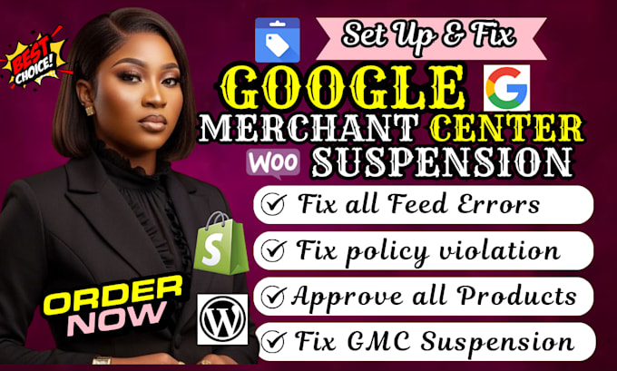 fix google merchant center suspension and misrepresentation
