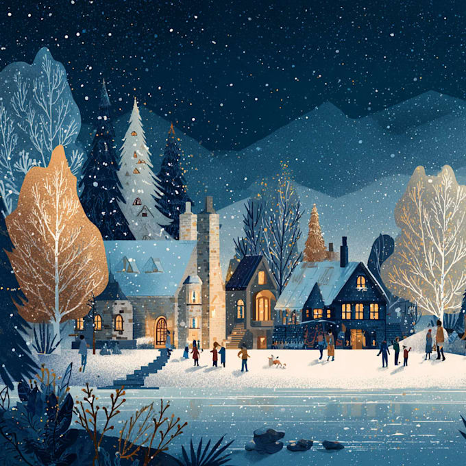 create festive holiday christmas design
