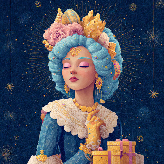 draw greeting, christmas, birthday card, postcard