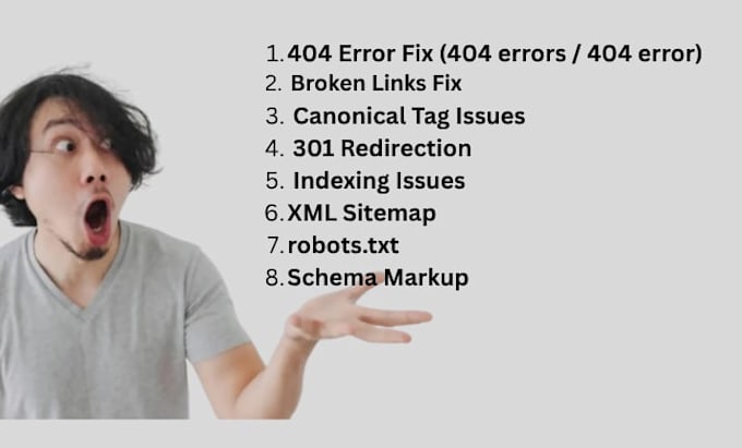 fix broken link, 404 errors and canonical tag in your website