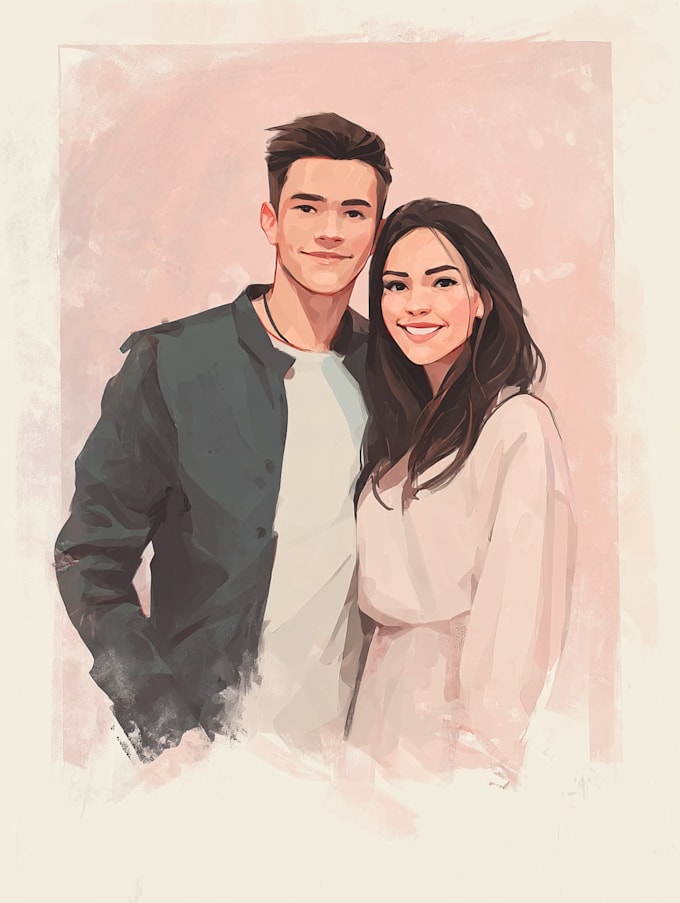 design couple portrait illustration