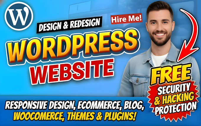 design, redesign, fix wordpress ecommerce, business or blog website development