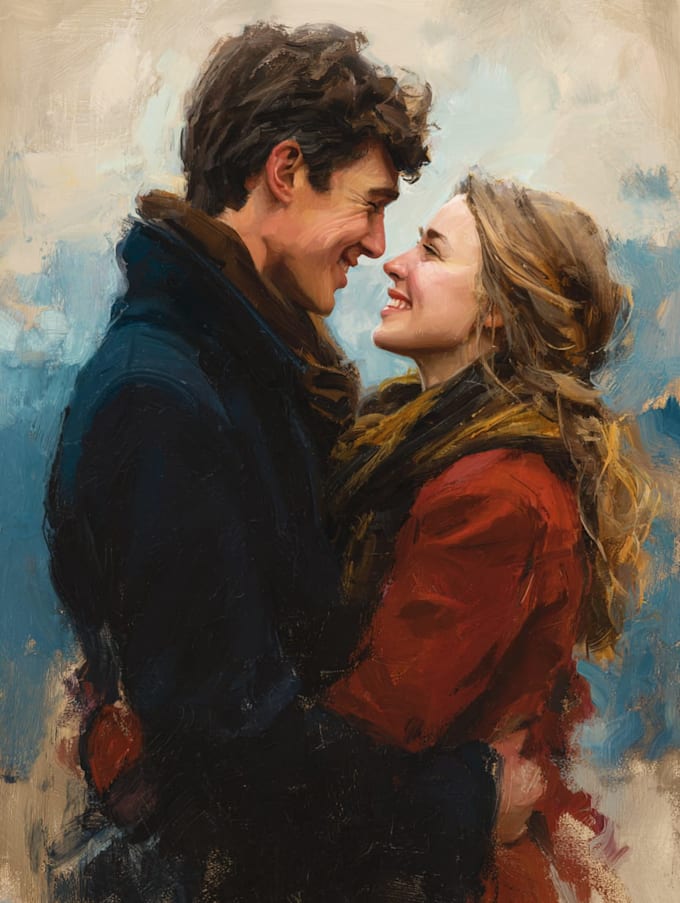 paint custom couple portrait