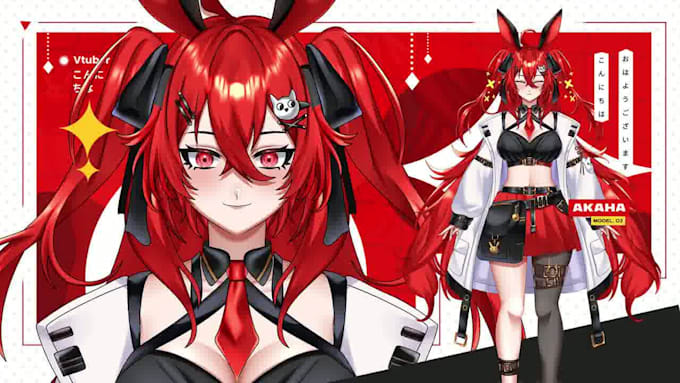design and rig live 2d vtuber model 2dvtuber model vtuber commission 2d anime