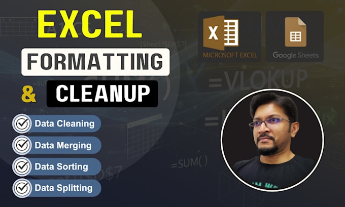 provide excel formatting and cleanup your spreadsheet data