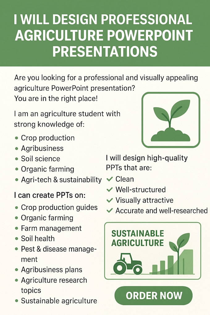 design professional agriculture powerpoint presentations
