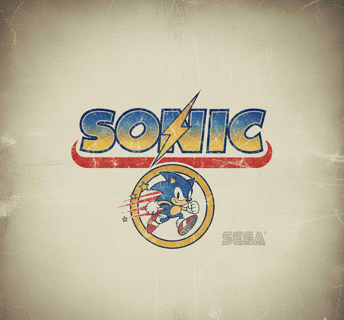 design a custom vintage sonic inspired logo