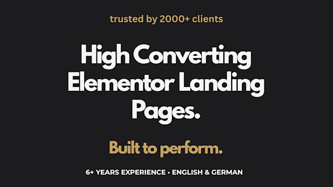 create high converting wordpress pages with elementor
