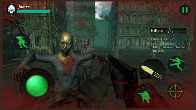 develop single or multiplayer horror game, survival zombie shooter game