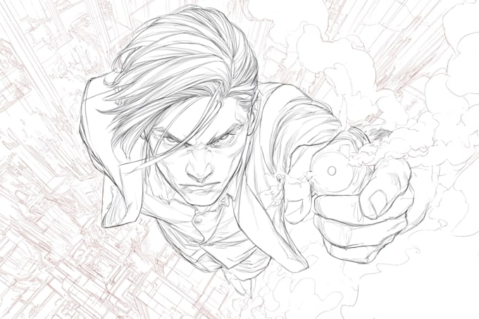 draw a comic, manga or book cover