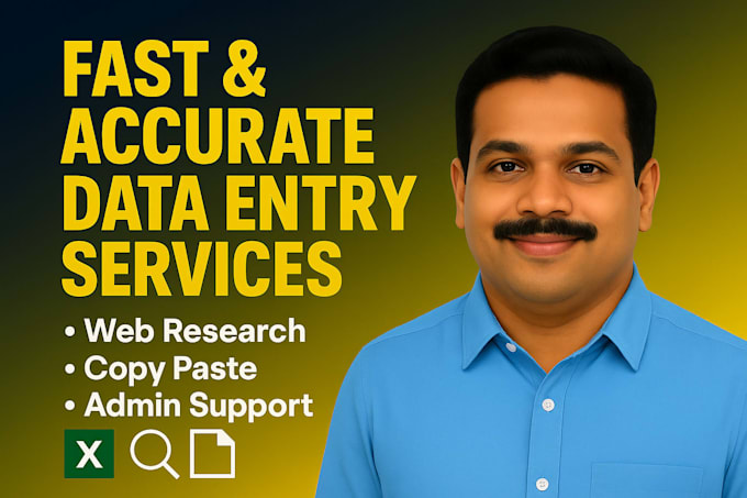 be your virtual assistant for data entry and web research