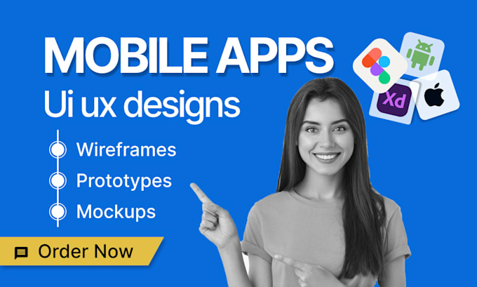 design modern app UI UX screens in figma for ios and android