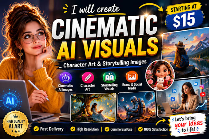 cinematic ai images, character art, and storytelling visuals