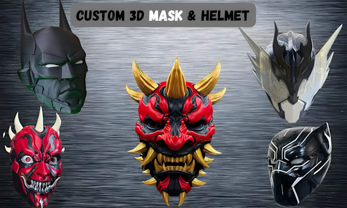 sculpt custom 3d mask cosplay helmet armor horror mask stl files for 3d printing