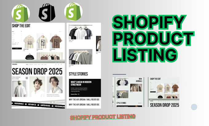 handle shopify product listing and data entry